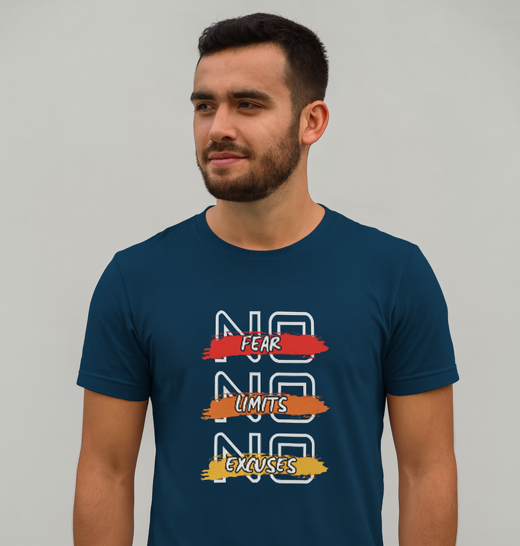 NO Fear. NO Limits. NO Excuses. – Motivational Unisex T-Shirt