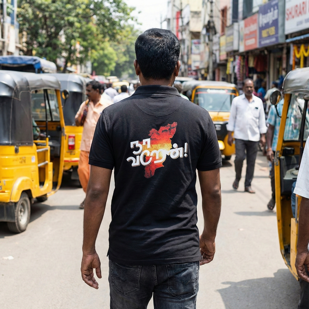 “Naa Varen” Polo T-Shirt – Power Statement by TVK Leader Vijay