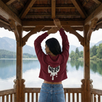 Stay Weird Drip Crop Hoodie – Bold Streetwear for Fearlessly Original Women