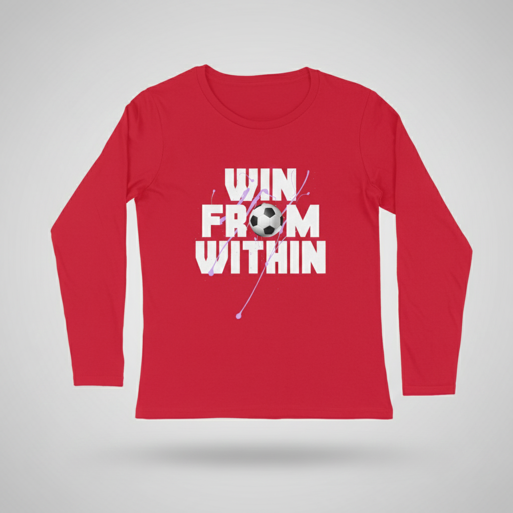 Win From Within – Motivational Football Long Sleeve T-Shirt