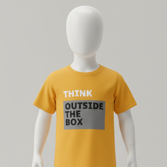 Think Outside the Box – Minimalist Statement Kids T-Shirt