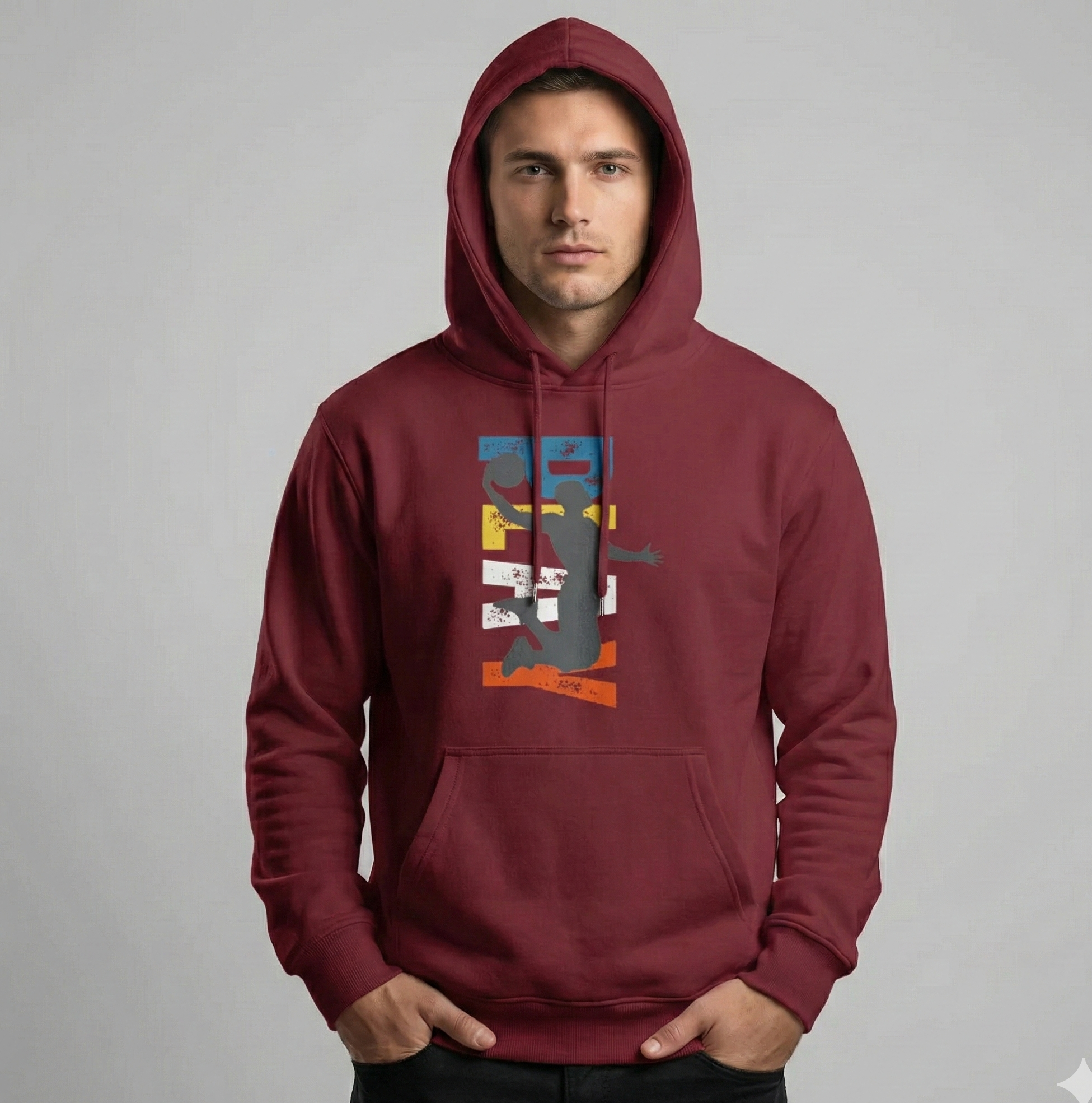 Rise & Dunk Graphic Hoodie – Play Bold. Stay Warm.