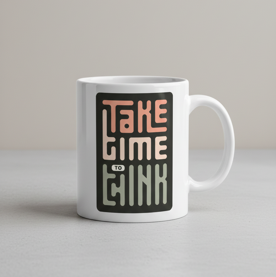 Take Time to Think – Premium Motivational Coffee Mug
