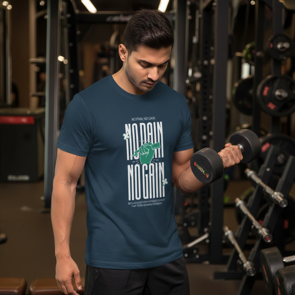 No Pain No Gain Graphic T-Shirt – Built for the Grind